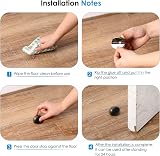 Hotop Self-Adhesive Floor Door Stop Oval Stainless Bronze Four Pack view 4