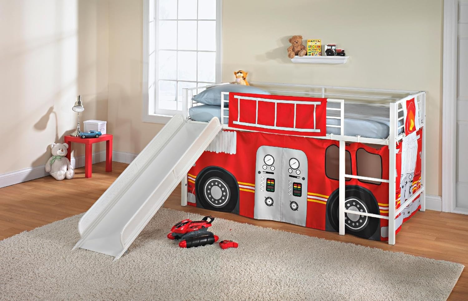 Fire Truck Loft Bed Curtain Fabric Panel Set Amazon.ca Home & Kitchen