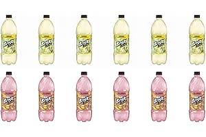 LUV BOX - Variety Brisk Lemonade Pack 1L Plastic Bottle, 12 Per Case, Pink Lemonade , Lemonade