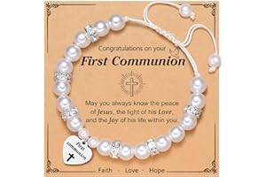 UNGENT THEM First Communion Gifts for Girls Charm Bracelets Handmade Jewelry Gifts