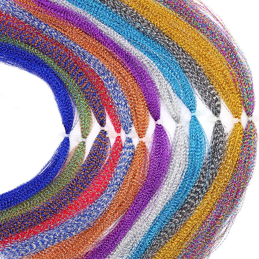 Fly Tying Materials 12 Colors Krystal Flash Ripple Flashabou Flies Fishing Lure Making Supplie