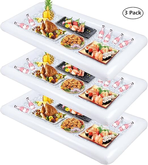 inflatable salad bar ice tray