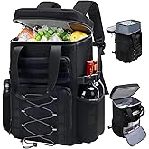 Jetviivid Cooler Backpack - 35 Can Insulated Backpack Soft Cooler Bag with Handle, Tactical Leakproof Thermal Bag Waterproof Lunch Backpack for Camping, Beach, Hiking, Picnic, Fishing, Travel