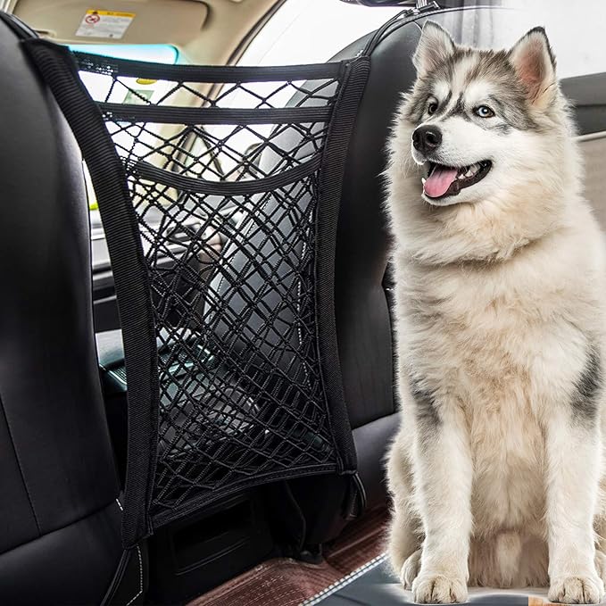 Car Dog Barrier, Dog Net for Car Between Seats, Pet Net