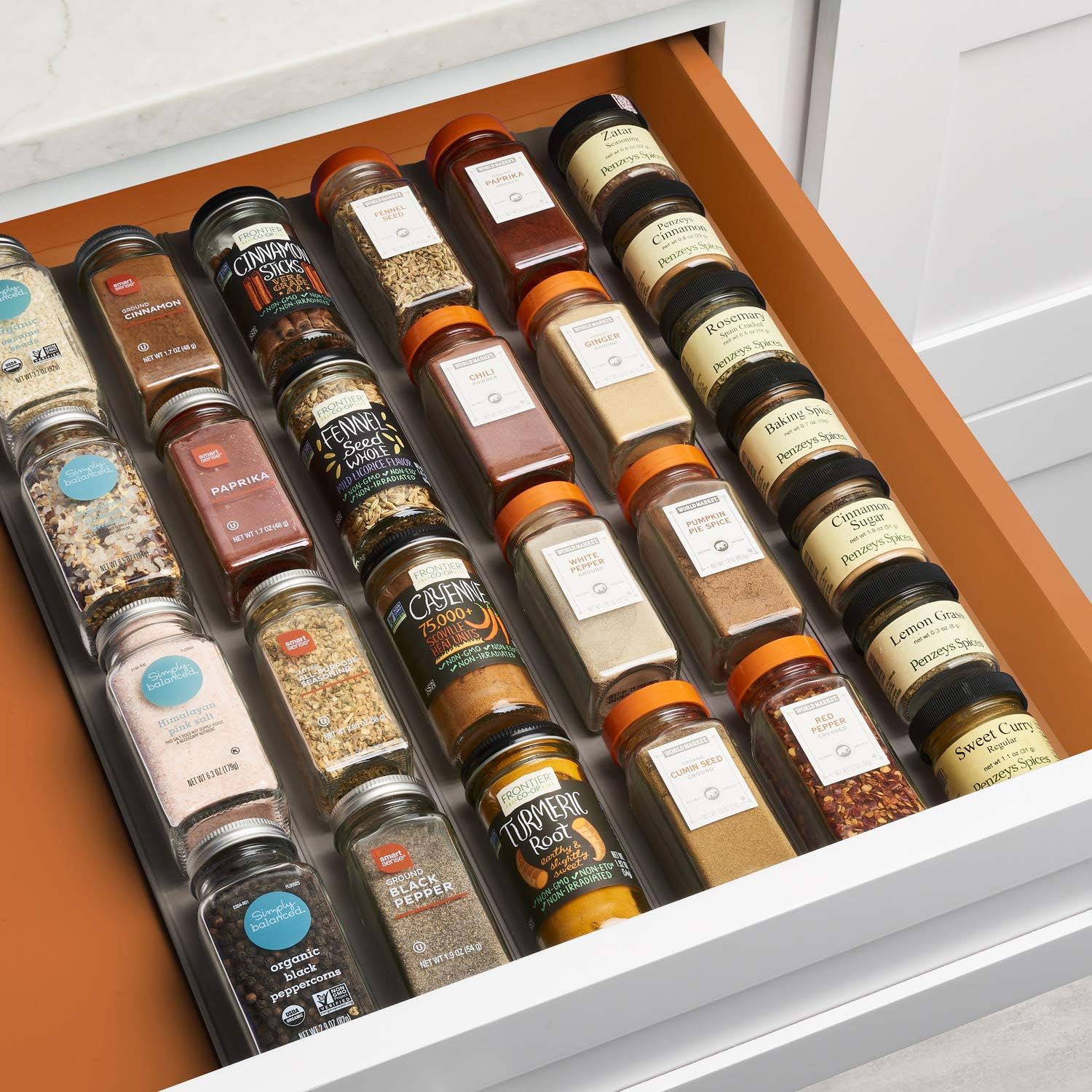 YouCopia SpiceLiner Spice Drawer Liner, 10ft Roll, Gray: Kitchen & Dining