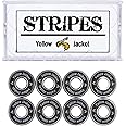 Yellow Jacket Premium Skateboard Bearings, Pro Longboard Bearings, 608, ABEC 9, Black Mamba (Pack of 8)