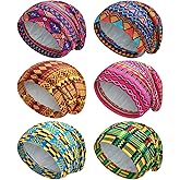 Sintege 6 Pcs Satin Lined Bonnet Sleep Chemo Hat Stretch Cancer Cap for Women Men Cancer Patient African Silk Soft Beanie(Classic Patterns)