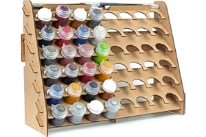 PROSCALE Wall Paint Rack for model paints. Wall mounted hobby craft Citadel compatible rack Paint holder storage organiser Miniature Warhammer (33 mm)