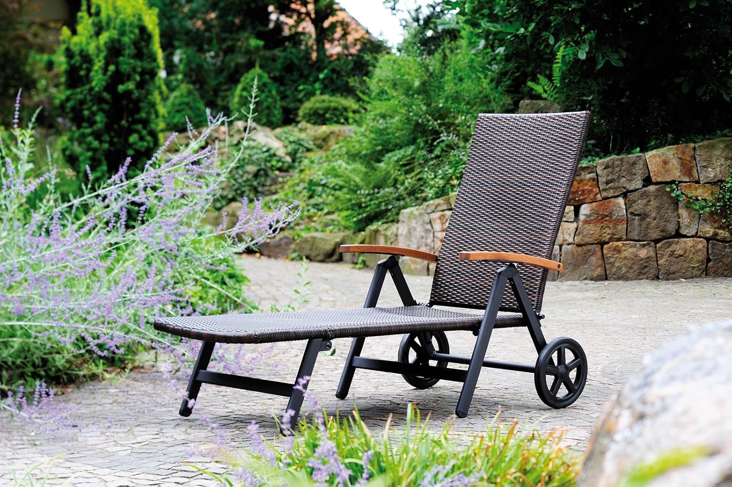 Gartenliege Relaxliege Rattan Optik Amazon De Garten