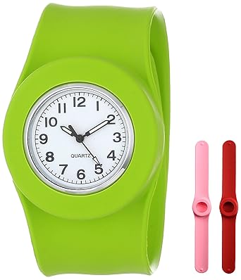 Slide Kids SL3P-JUGRPR Slap 3PAQ Jumbo Green, Pink and Red Watch