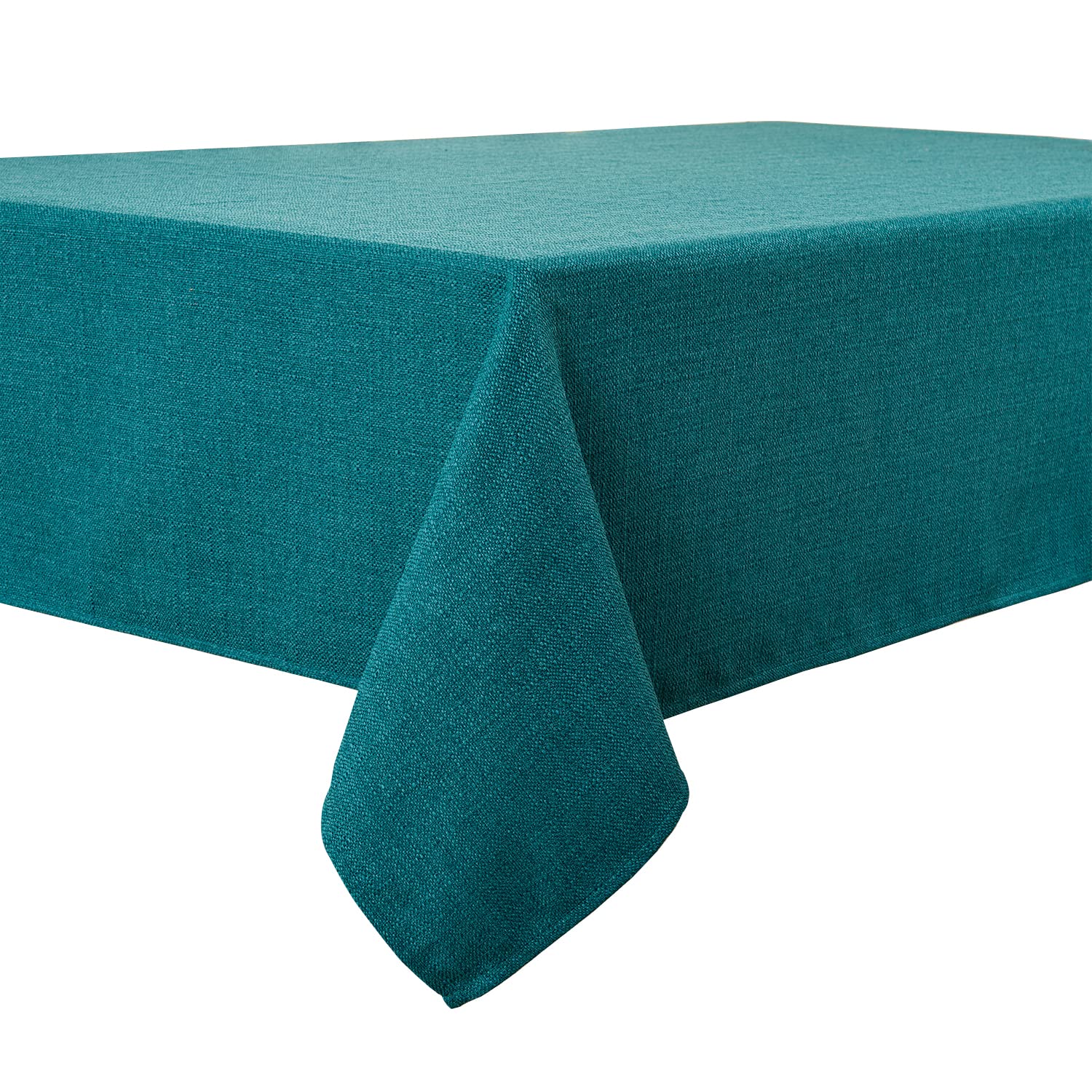 BALCONY & FALCON Rectangle Tablecloth, Wrinkle Resistant and Water Proof Table cloth, Decorative Linen Fabric Tablecloths for Dining, Parties, Kitchen, Wedding and Outdoor Use (Teal, 140x240cm)