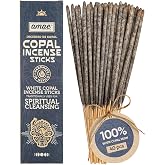 Copal Incense Sticks, 40 Pcs, Handmade White Copal Resin from Mexico | Big bag of 40 thick 12-inch sticks, over an hour burn each. Pure resin, no synthetic fragrance.