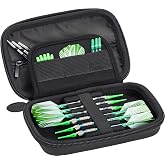 Casemaster Sentinel 6 Dart Case, Black Zipper | Holds 2 Sets Of Assembled Darts, Rigid TacTech Shell, Impact And Moisture Resistant, 6 Accessory Pockets, Large Zip Pocket