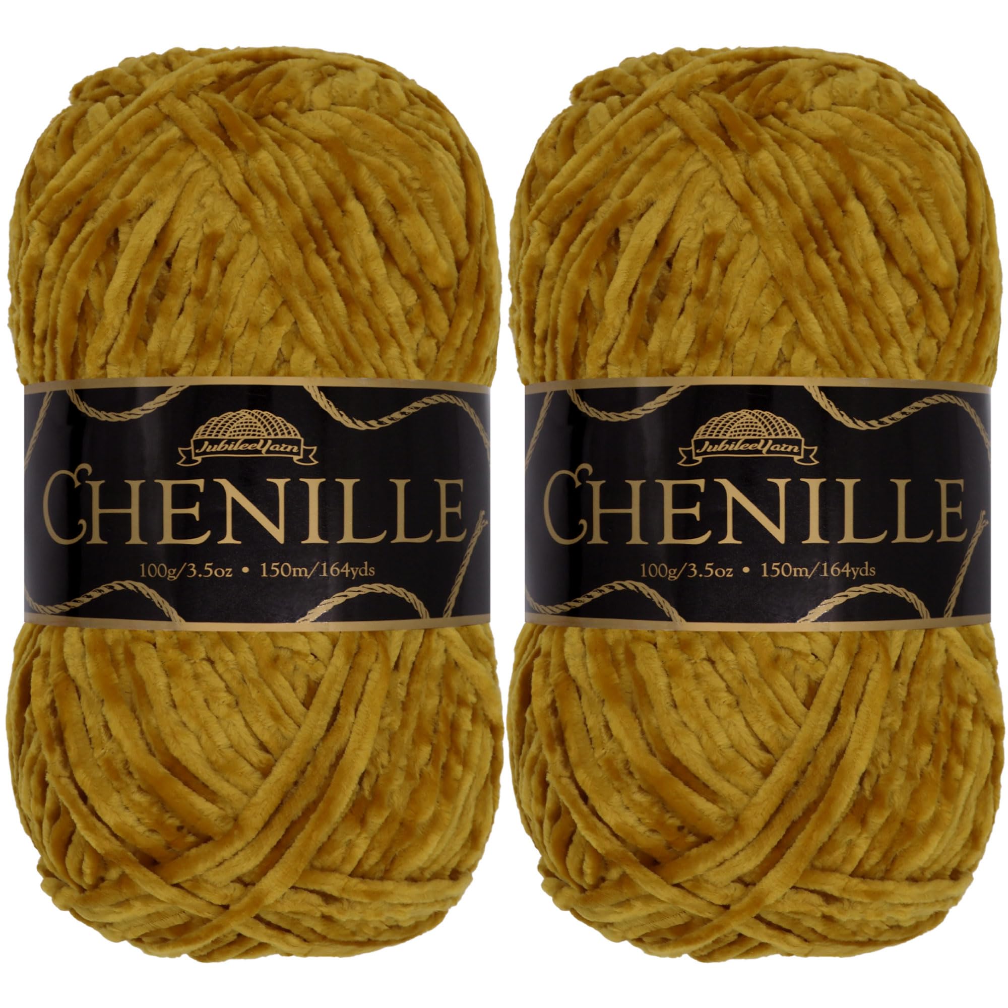 BambooMN Chenille Yarn - Worsted Weight - 100g/skein (2 Skeins, 126 Tiramisu)