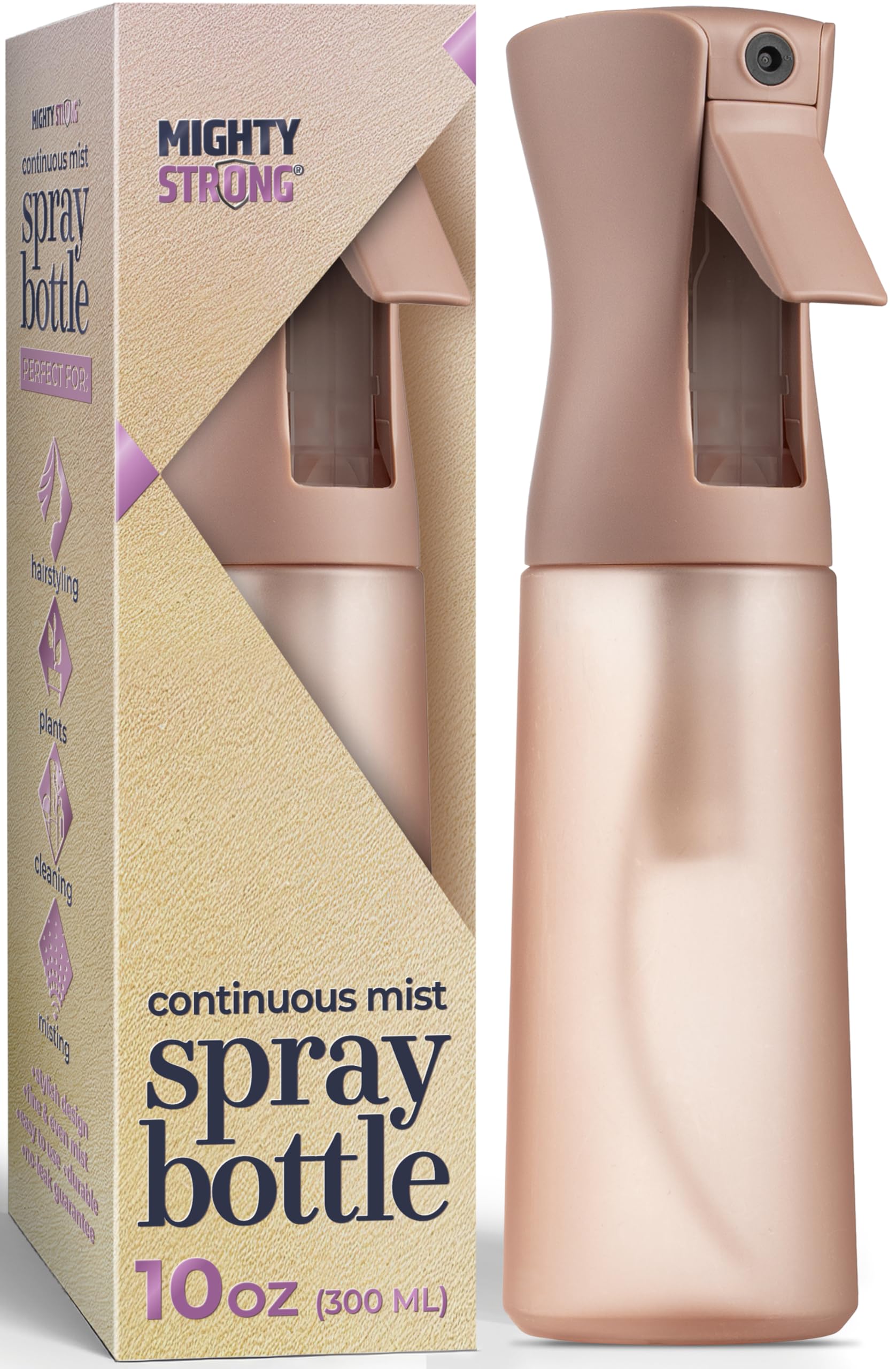 Photo 1 of 10 OZ Continuous Spray Bottles - Ultra Fine Mist Sprayer | Water Spray Bottle For Hair Stuff, Mister Spray Bottle For Plants Mister | Hair Spray Bottles For Hairstyling, Cleaning, Salons