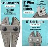 Shall 3-Piece Bolt Cutter Kit: 14" Heavy Duty Bolt Cutter, 8" Wire & Rope view 2