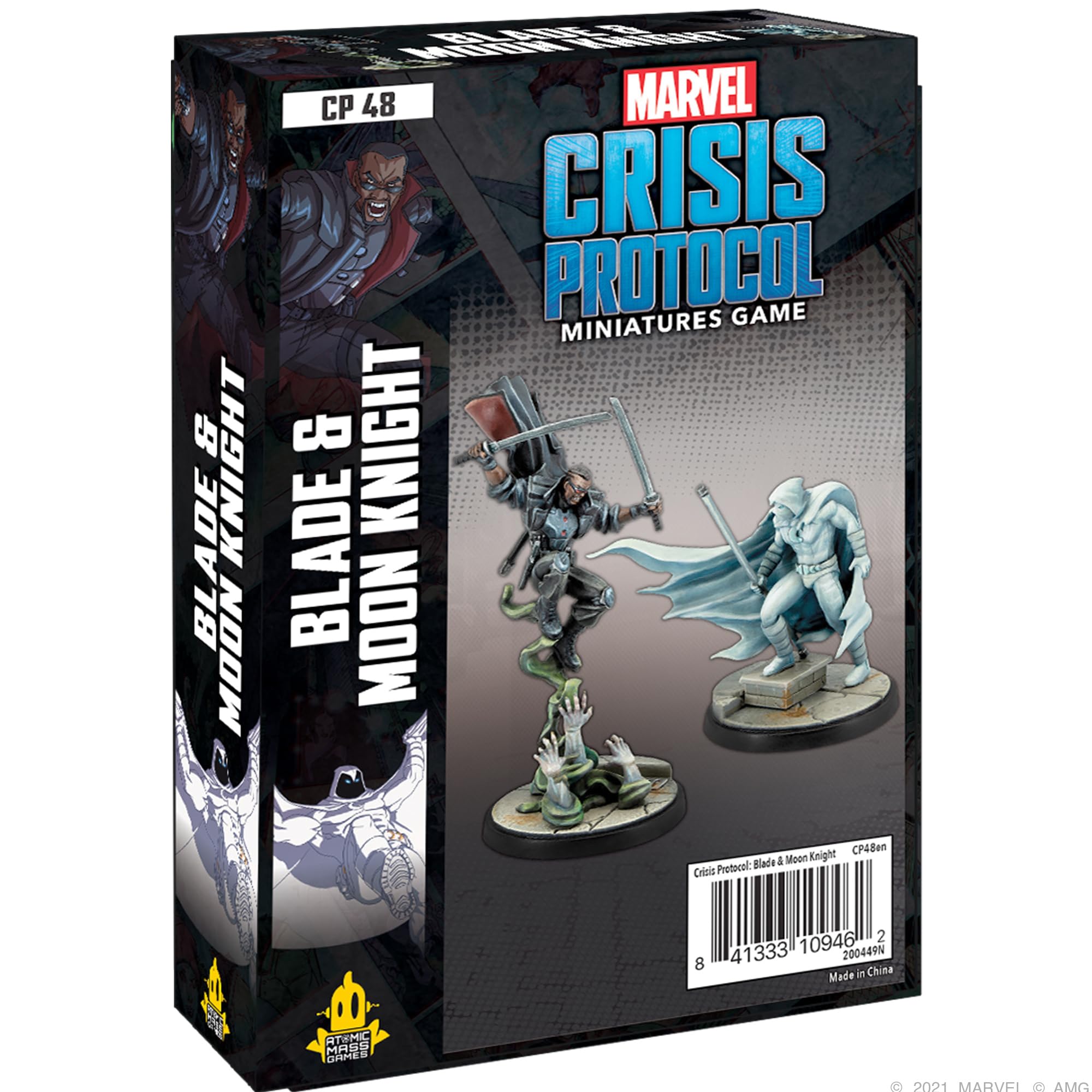Atomic Mass Games, Blade and Moon Knight: Marvel Crisis Protocol, Tabletop Minatures Game, Age 14+, 2 Players, 45 Minutes Playing Time