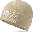 OUTDOOR SHAPING American Flag Fleece Watch Cap, USA Multi-Season Army Military Tactical Beanie, Winter Warm Beanie