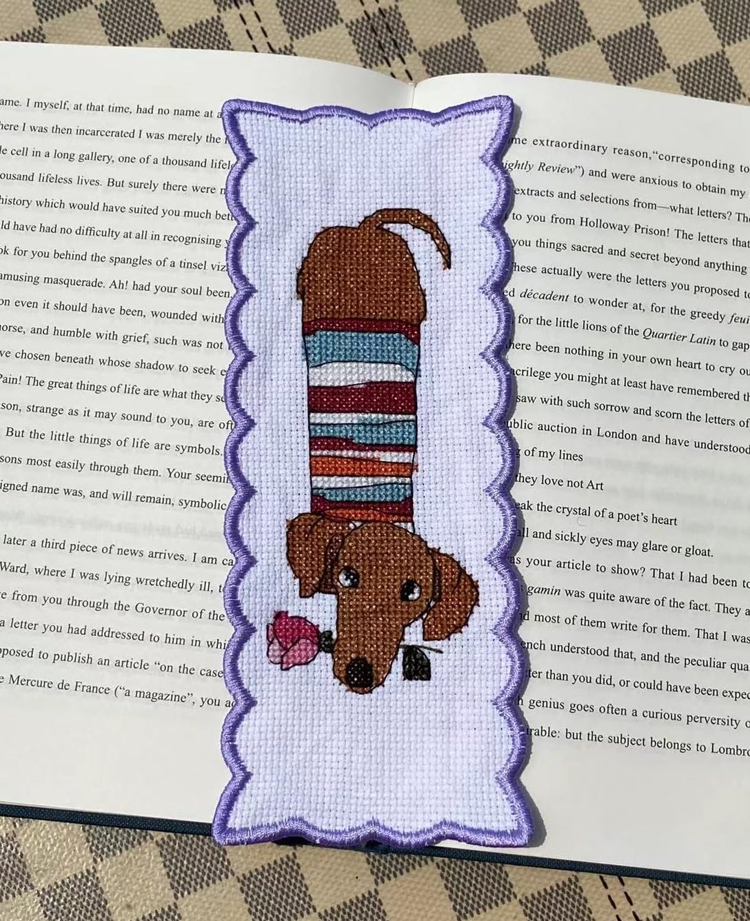 6 Pieces of Dog Bookmark Cross Stitch kit, Set of 6 Dogs Cross Stitch Bookmarks