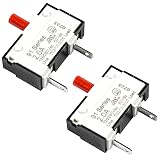 HQRP 2-Pack Push-to-Reset Thermal Circuit Breaker Switch 91-Series Compatible with Dyson DC25 DC24 Upright Vacuum Cleaner 914592-01 DY-91459201 Brushroll Reset 125VAC 250VAC 50VDC 2A, UL Listed