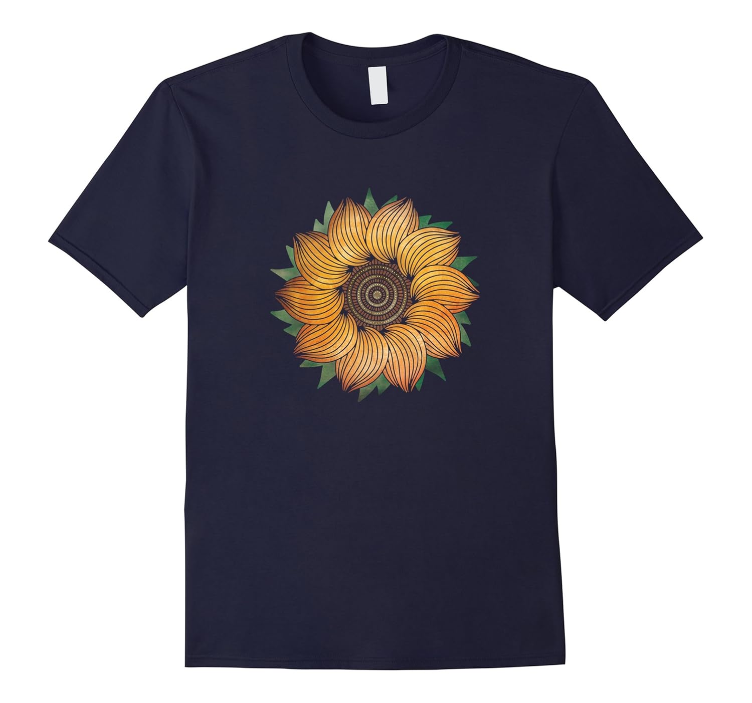 Sunflower T-Shirt - Stained Glass Geometry #6-Rose