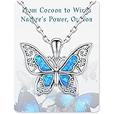 925-Sterling-Silver Turquoise Butterfly Necklaces for Women - Vintage Oxidized Butterfly for Friends Pendants, Exquisite Necklace to Gift Her for Christmas, Thanksgiving, and Birthdays for Her