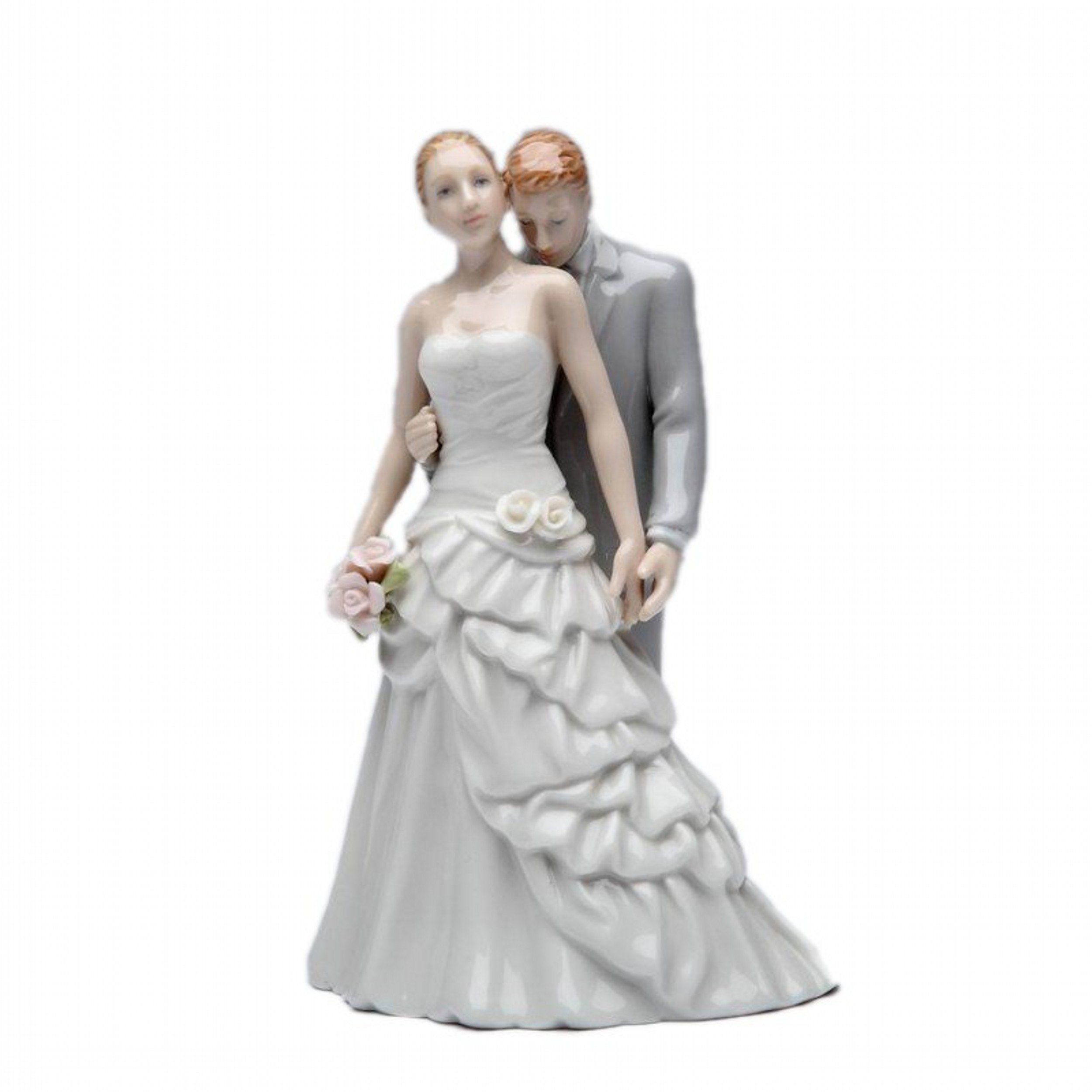 Cosmos 96667 Fine Porcelain Bride and Groom Figurine, 5-3/4-Inch, Beige