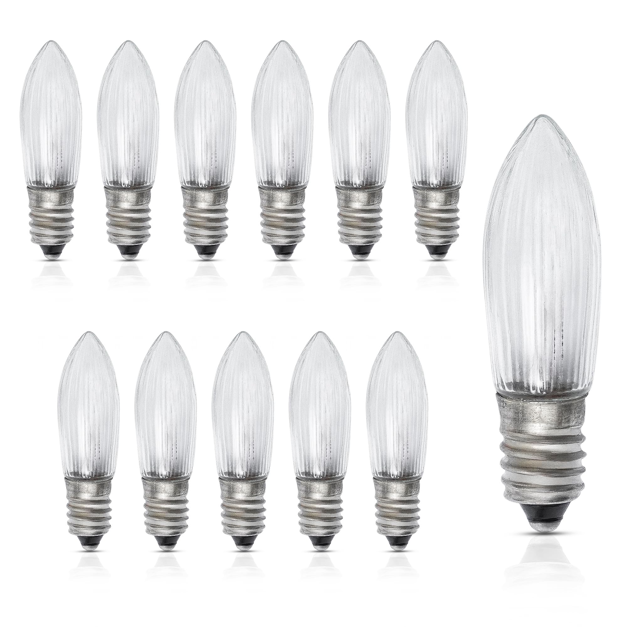 WINSOME Candle Light Bulbs Candle Bulb Small Screw Candle Bridge Lights for Christmas Candle Arch Spare E10 Screw Light 3w 34v