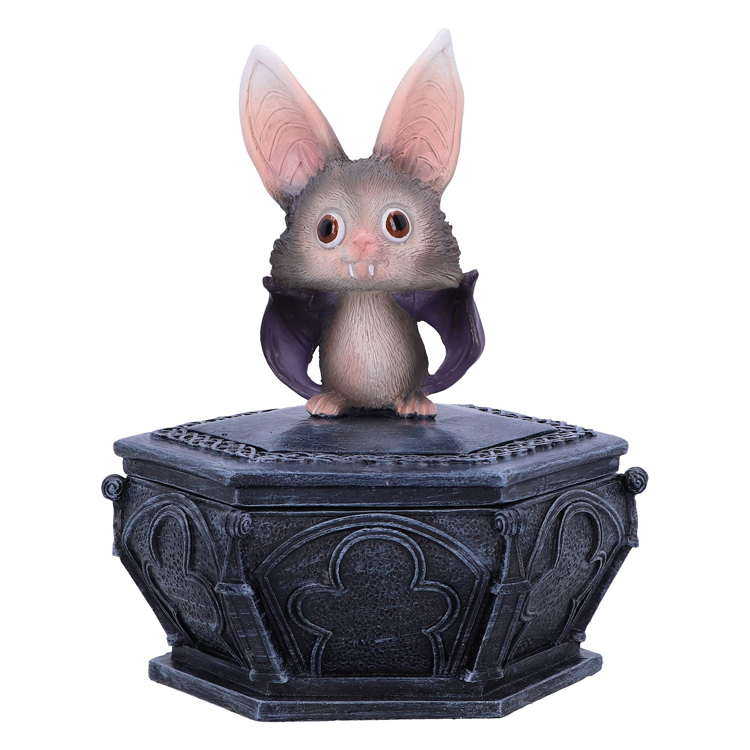 Nemesis Now Batty Box 15.2cm, Resin, Black, Gothic Bat Box, Storage Box, Gothic Giftware, Cast in the Finest Resin, Hand-Painted