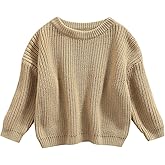 Muspeczenith Toddler Baby Girl Boy Knit Sweater Long Sleeve Pullover Oversized Sweatshirt Newborn Fall Winter Clothes