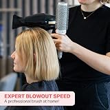 Olivia Garden Expert Blowout Speed Round Brush 45mm Ceramic Barrel White Grey view 6