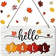 Amazon.com: Hello Fall Winter Spring Summer Sign Rustic Wood Decor ...