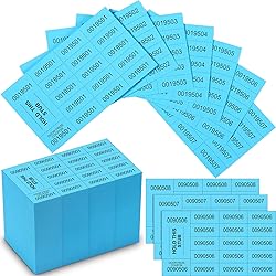 Kosiz 1000 Sheets 15 Bid Raffle Ticket Sheets