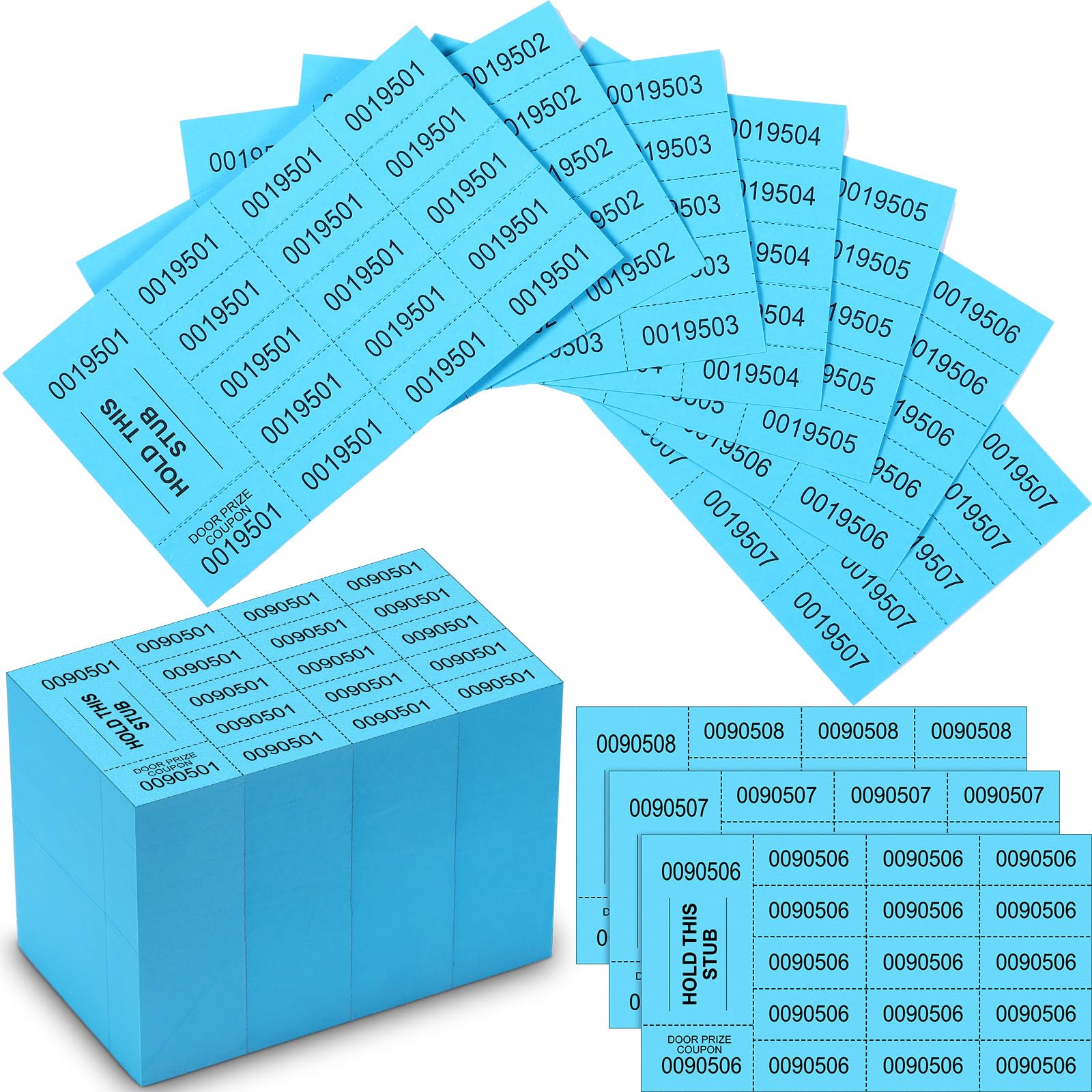 Kosiz 1000 Sheets 15 Bid Raffle Ticket Sheets
