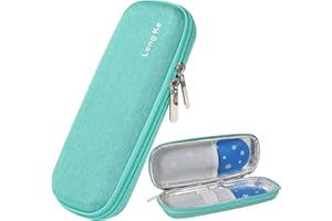JAKAGO Insulin Cooler Travel Case with 2 Gel Ice Pack TSA Approved Diabetic Medication Cooler Bag with Thermal Insulation Mini Medical Cooling Pouch for Traveling (Green)
