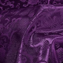 Cobedzy Pureple Satin Fabric by The Yard - 1 Yard