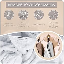 MAURA Basics Bath Towel Sets for Bathroom with