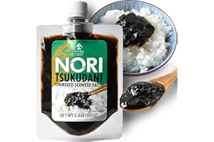 YAMASAN KYOTO UJI Japanese Nori Tsukudani Simmered Seaweed Paste, Umami and Sweet, Vegan, Low Fat, Versatile Condiment for Topping Rice and Various Dishes, Made in Japan 165g(5.8oz)