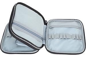 Crochet Hooks Storage Bag, Spacious 2 Layer Oxford Fabric Knitting Needles Organizer with Sturdy Zipper Closure, for Travelin