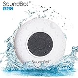 SoundBot SB510 HD Water Resistant Bluetooth 3.0 Shower Speaker, Handsfree Portable Speakerphone with Built-in Mic, 6hrs of Pl