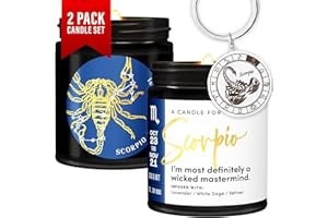 WAX & WIT Birthday Gifts for Women, Scorpio Gifts Women, Scorpio Candle Gifts for Women, Astrology Gift, October November Birthday Gifts for Women, Zodiac Candles, Birthday Gifts for Her, Zodiac Gifts