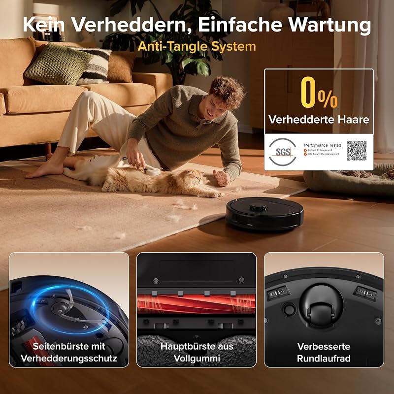 Qrevo S Pro Set Saugroboter mit Wischfunktion, 18.500 Pa Saugkraft