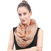 Lina & Lily Fox Animal Print Women's Infinity Scarf Lightweight