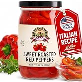 Calizo Premium Roasted Red Peppers &ndash; Italian-Style Smoked Red Pepper Jar, Clean Label, Great for Apps, Soups &amp; Entrees