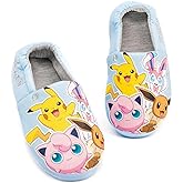 Pokemon Slippers Girls Kids Pikachu Sylveon Evee Blue Shoes Loafers