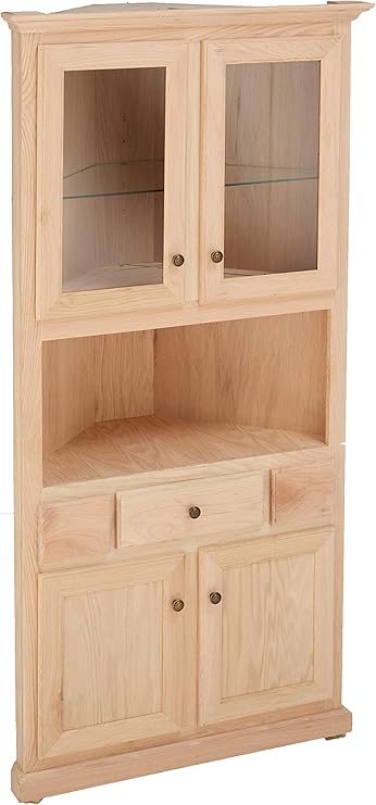Eagle Classic Oak Corner Dining Hutch Buffet Unfinished Amazon Ca Home Kitchen