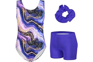 ACOCOPY Girls Gymnastics Leotards Sparkly Dance Unitards for Girls 4-11 Years
