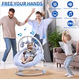 LADIDA First Baby Bouncer Teddy Bear Design Soothing Music Newborn view 2