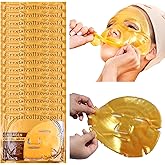 Nielies 24 K Gold Collagen Face Sheet Mask (15 PCS) - Collagen Anti-Aging Korean Face Sheet Mask for All Skin Types - Facial Sheets of Luxury with Collagen (24K Gold)