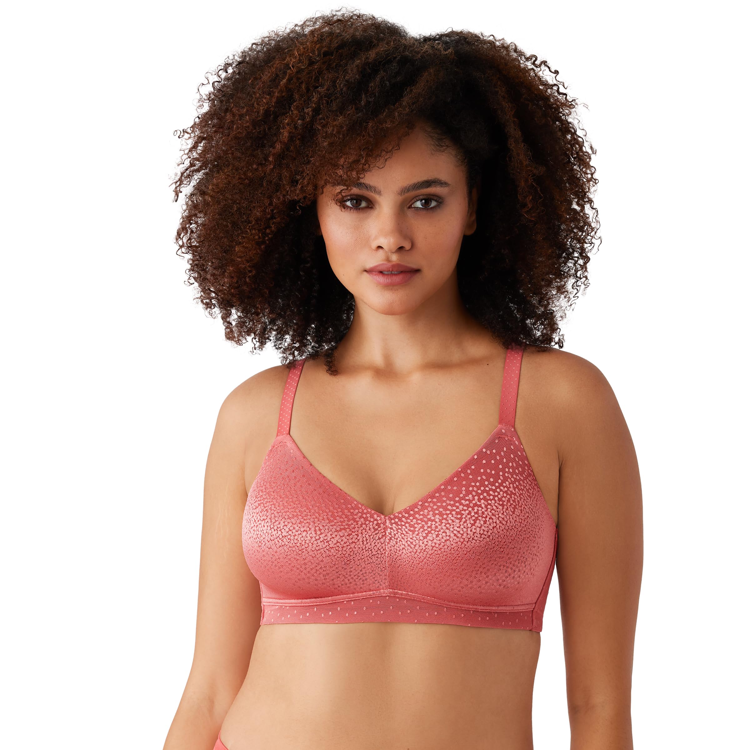 Wacoal Women’s Back Appeal Unlined Mid Coverage Wire Free Bra, 852303, Mineral Red, 38DDD